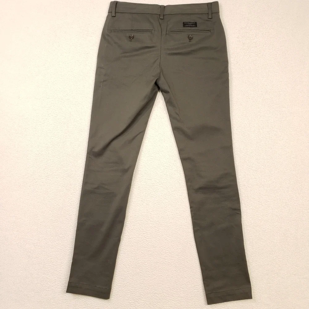 Banana Republic Chinos Mens 28x30 Olive Green Fulton Skinny Fit Stretch Pants